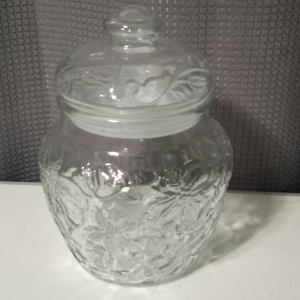 Princess House glass candy canister